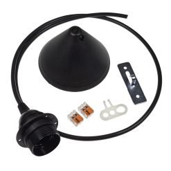 Creative Hobbies Make A Lamp or Repair Kit - All Essential Hardware, 3 Way Socket, and Matching Electric Cord (Bronze) M35