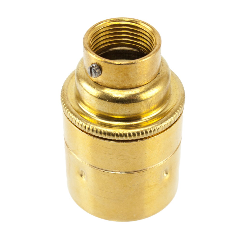 E27 Plain Brass Lampholder With 20mm Base Thread 4292726