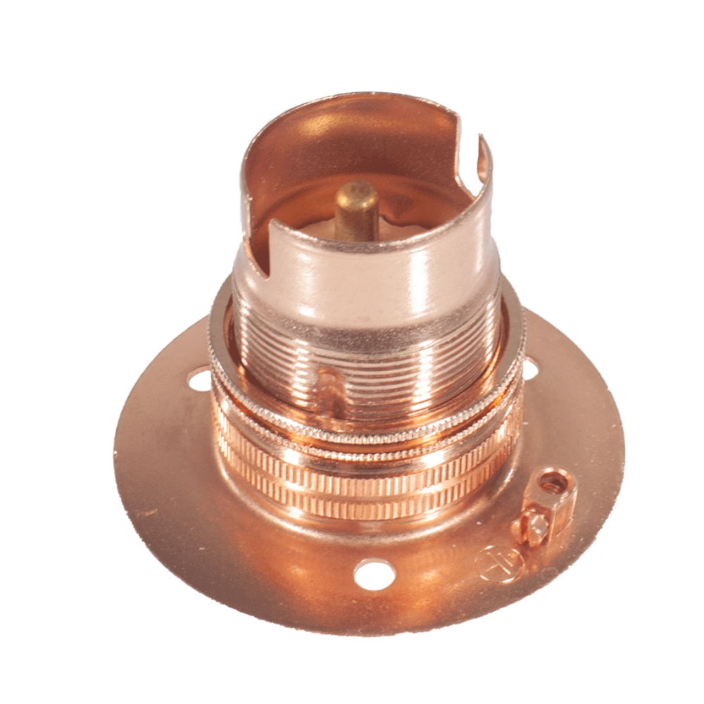 BC | B22 | Bayonet Cap Copper Battern Lampholder With 52mm Base 5110328