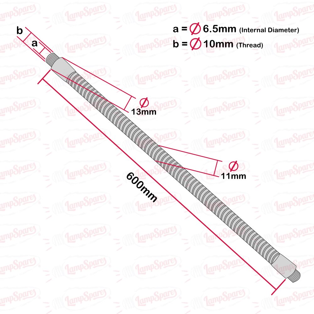 Tête flexible M5 pour baguettes fibre de verre 5mm-M5, KB510