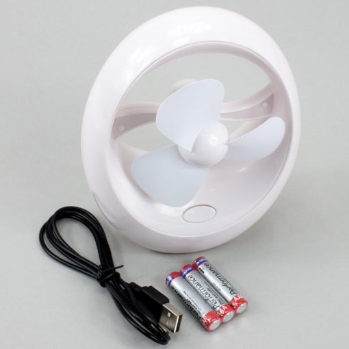 3.5" USB Portable Fan White 3550832