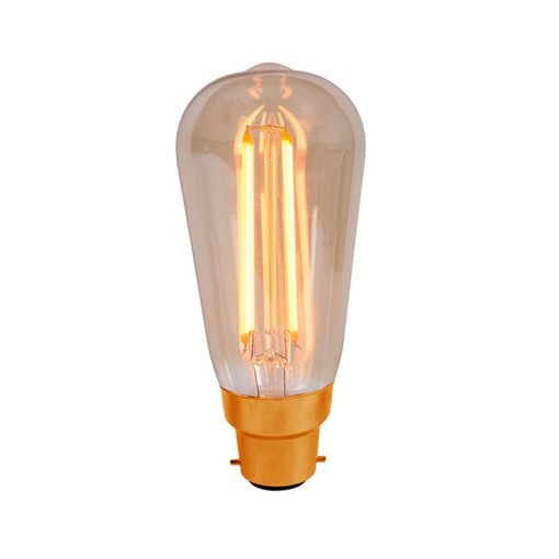 4W Led Vintage Squirrel Cage Amber BC [01461]