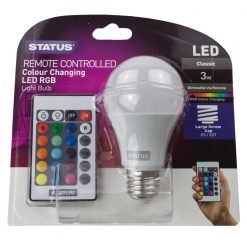 LED GLS ES Colour Changing Light Bulb 3w 7265613