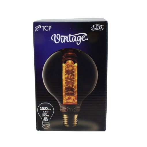 LED ES | E27 Vintage 2.5w TCP Globe 5198091 | Lampspares.co.uk