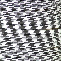 Houndstooth Black 3 Core Round Braided Flex 3146192 | Lampspares.co.uk