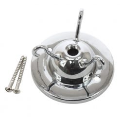 Chrome 3 hook ceiling plate with 10mm hole & Screws [3135141]