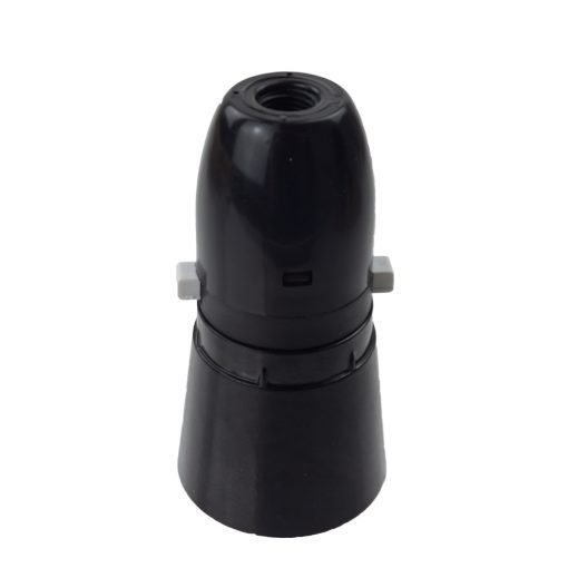 Black BC Switched Lampholder Snap on Cap 10mm Entry [3207322]