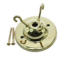 Brass 3 hook ceiling plate with 10mm hole [3127870]
