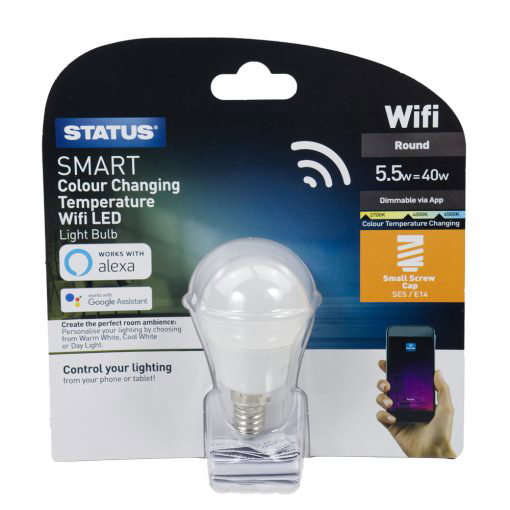 Status Smart Alexa Google Assistant Dimmable 5.5w Cool | Warm | DayLight SES LED Lamp 6123292