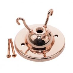 Copper 3 hook ceiling plate with 10mm hole & Screws 3315594